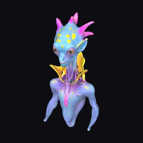 Alien with Orchid Face