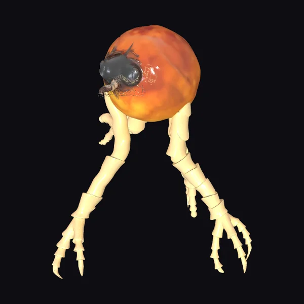 Alien creature with balloon body