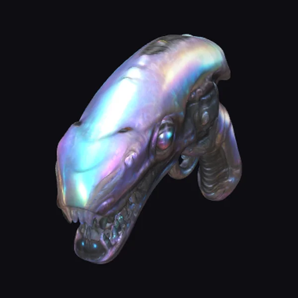 Biomechanical Alien Gun Head