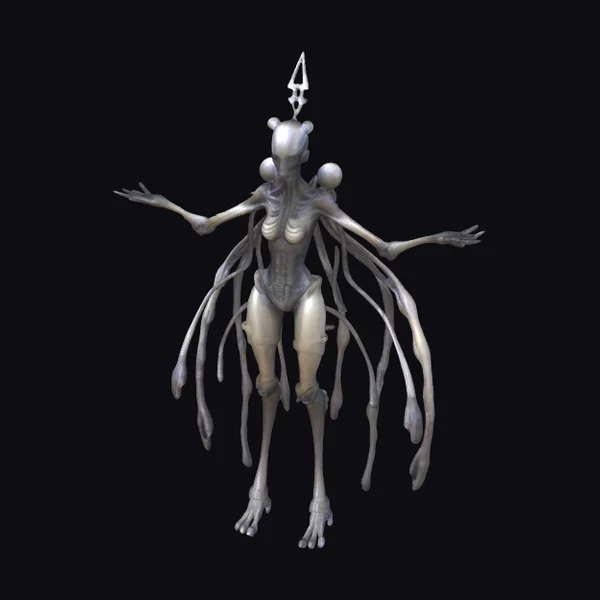 Alien Creature with Tendrils