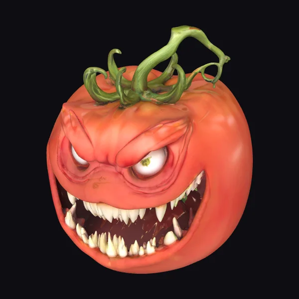 Angry Tomato Face