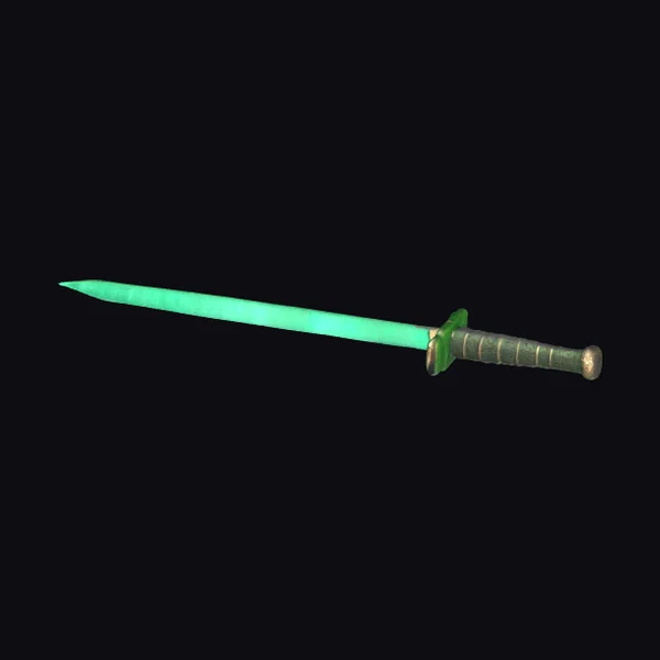 Glowing Emerald Dagger