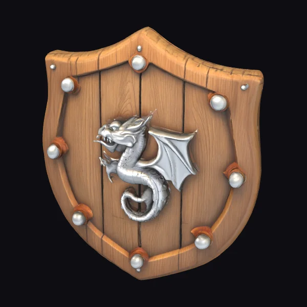Wooden Dragon Shield