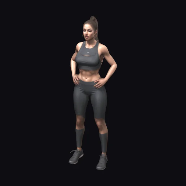 Athletic Woman A-Pose