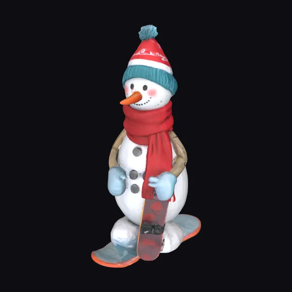 Snowman with Snowboard