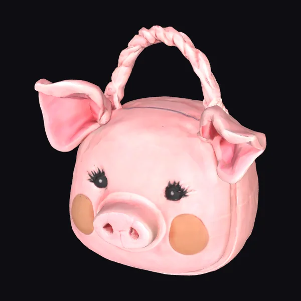 Pink Pig Face Handbag