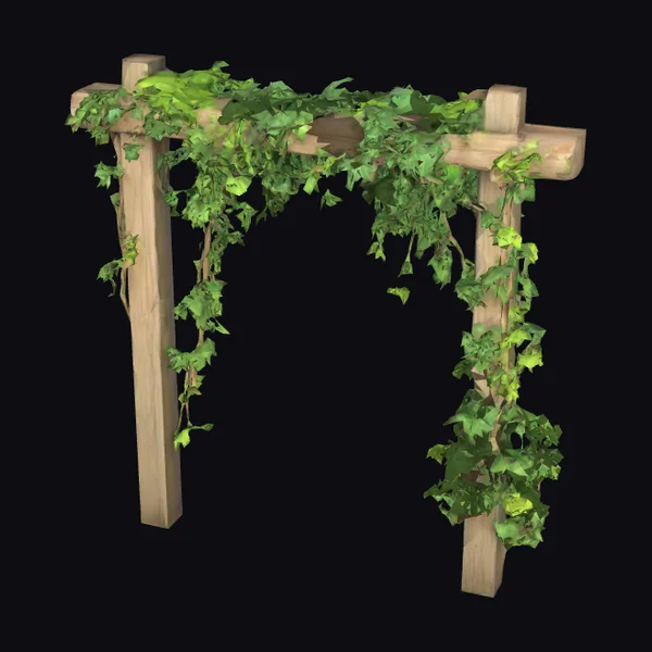Wooden Trellis with Ivy