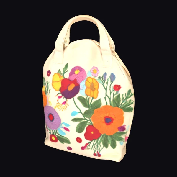 Embroidered Canvas Tote Bag