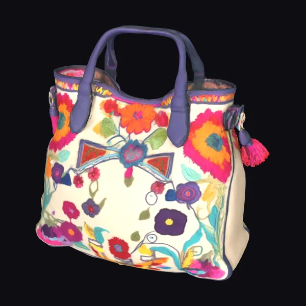 Embroidered Canvas Tote Bag