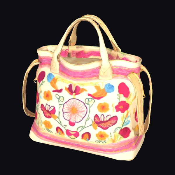 Embroidered Canvas Tote Bag
