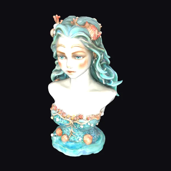 Mermaid Bust Statue