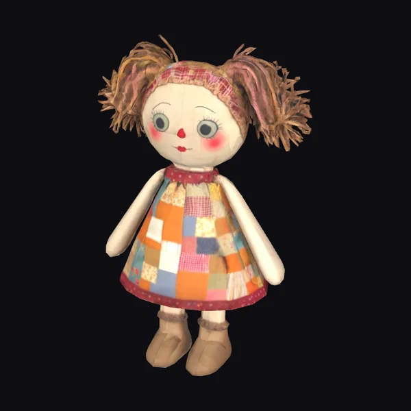 Patchwork Doll with Yarn Hair