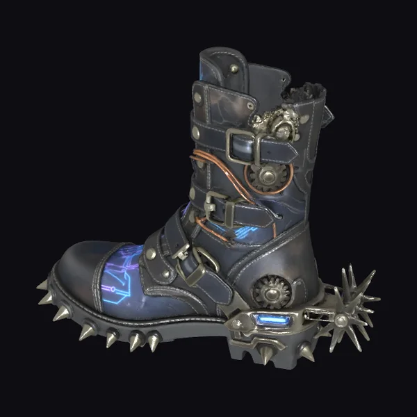 Cyberpunk Spiked Boot