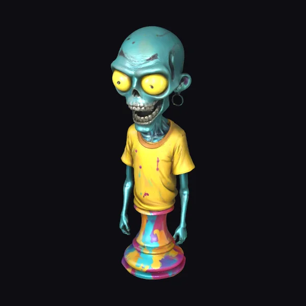 Zombie Bishop Chess Piece