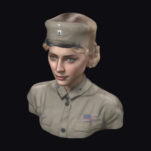 WWII Army Nurse Bust