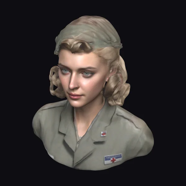 WWII Army Nurse Bust