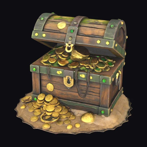Treasure Chest with Coins