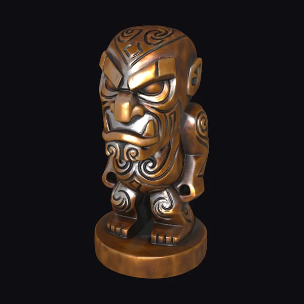 Wooden Monster Tiki Idol