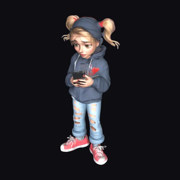 Teen Girl with Smartphone