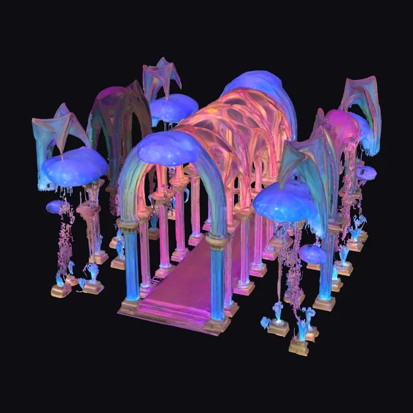 Bioluminescent Jellyfish Cathedral