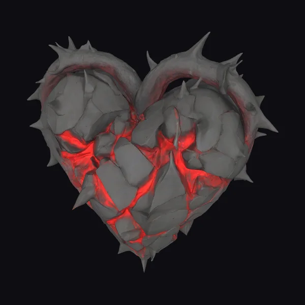 Broken Heart with Thorns