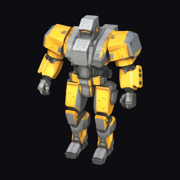 Yellow Grey Robot Armor