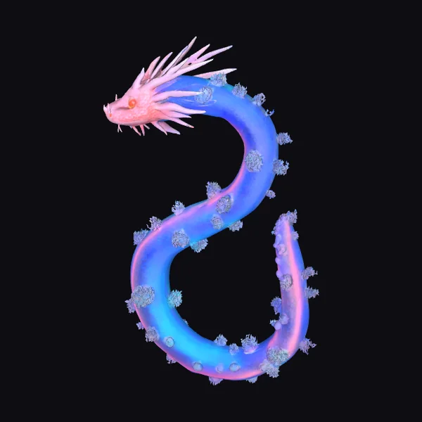 Bioluminescent Coral Serpent