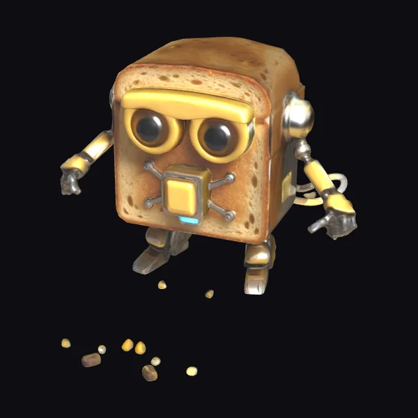 Cartoon Toast Robot