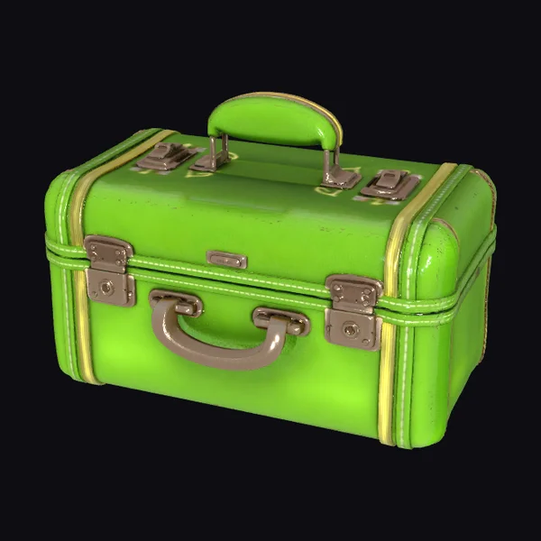Green Suitcase Makeup Case