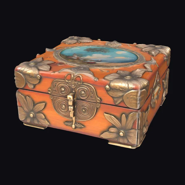 Ornate Wooden Treasure Box