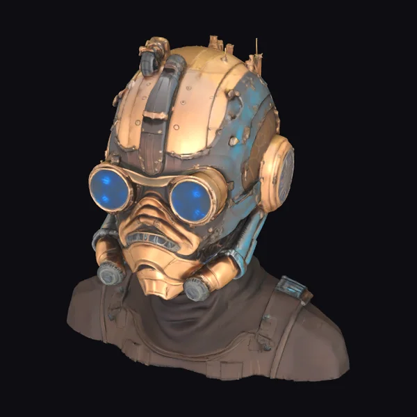 Steampunk Robot Head