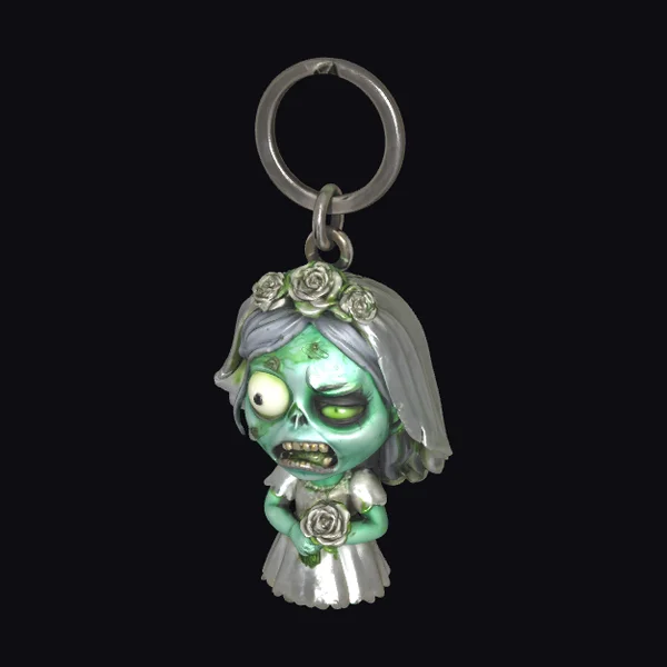 Zombie Bride Keychain