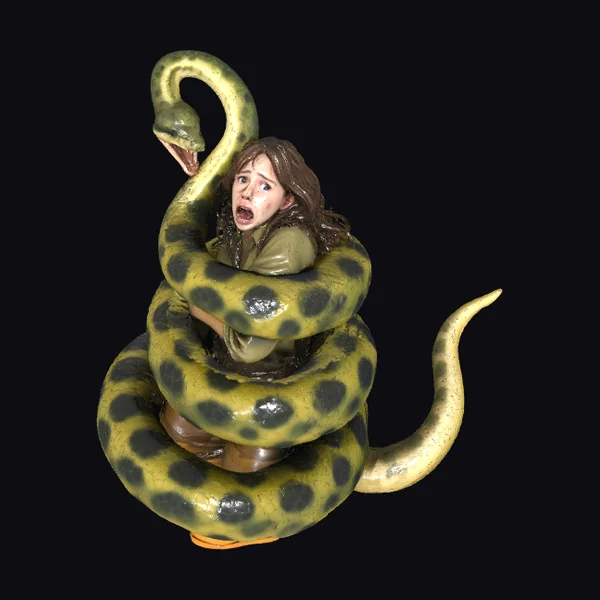 Woman Wrapped by Serpent