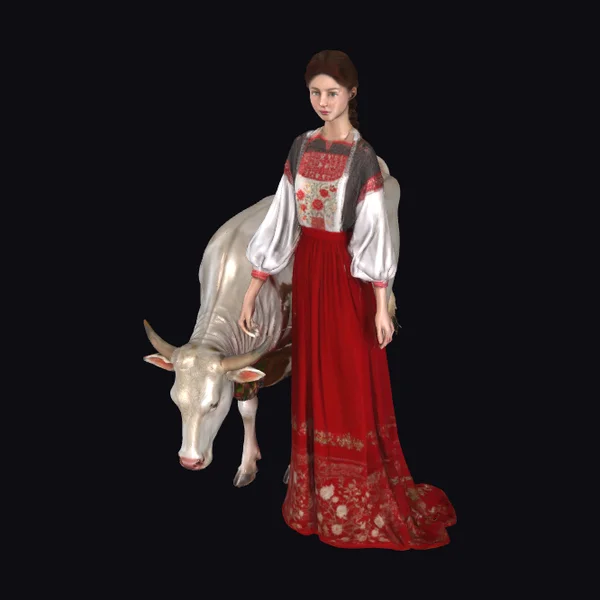 Woman with Cow