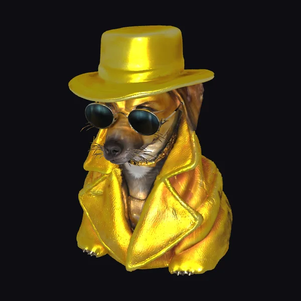 Dapper Dog in Yellow