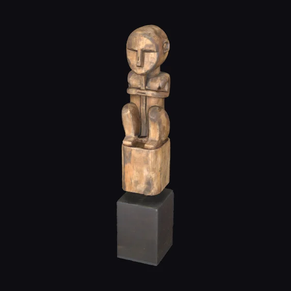 Wooden Guardian Figure Statue