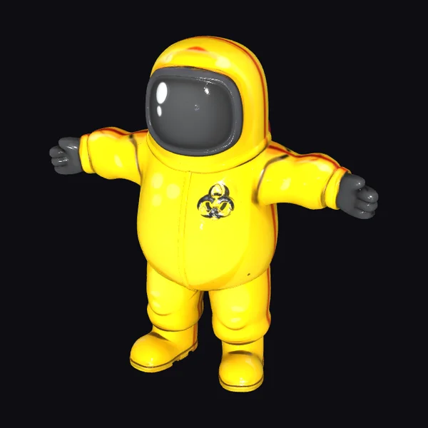 Yellow Hazmat Suit Character