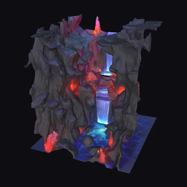 Glowing Crystal Cave Diorama