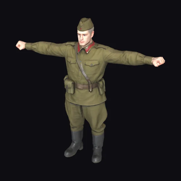 WW2 Soviet Soldier Standing