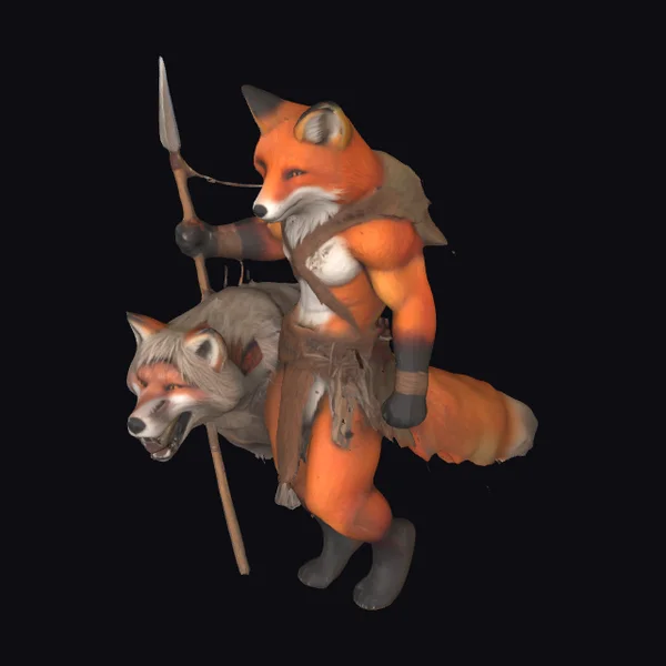 Anthropomorphic Fox Warrior