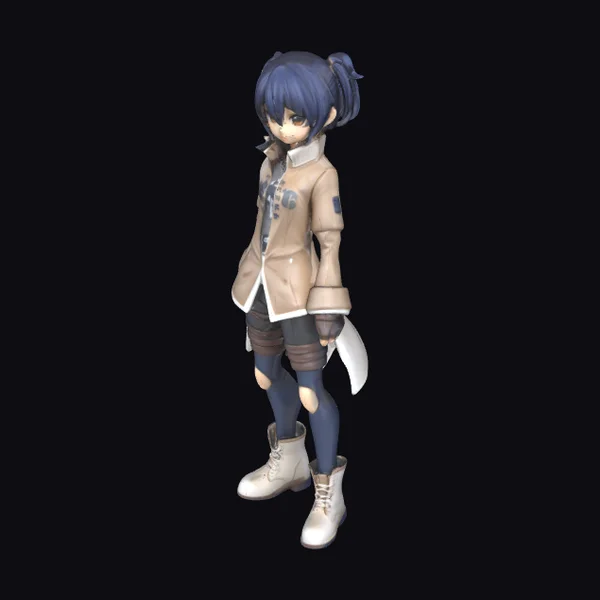 Anime Girl with Ponytail