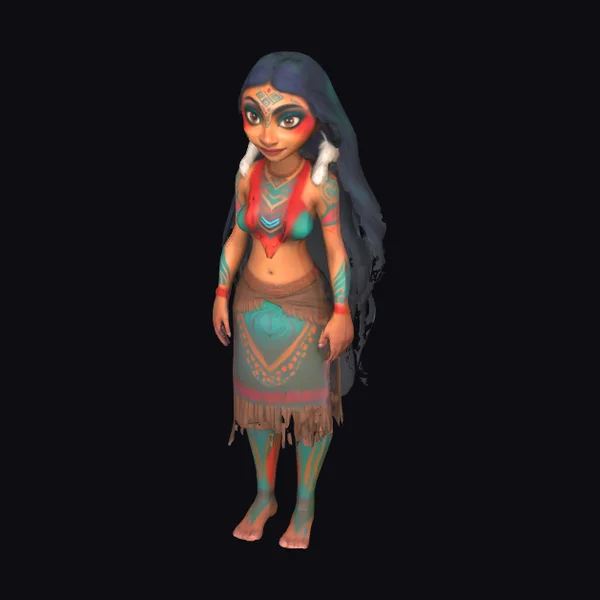 Maori Inspired Female Character