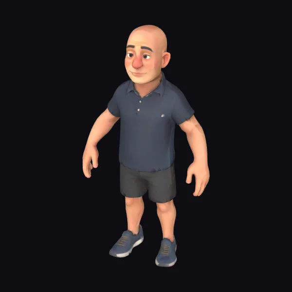 Cartoon Balding Man