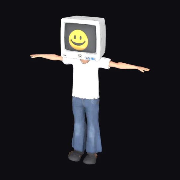 TV Head Human Figure