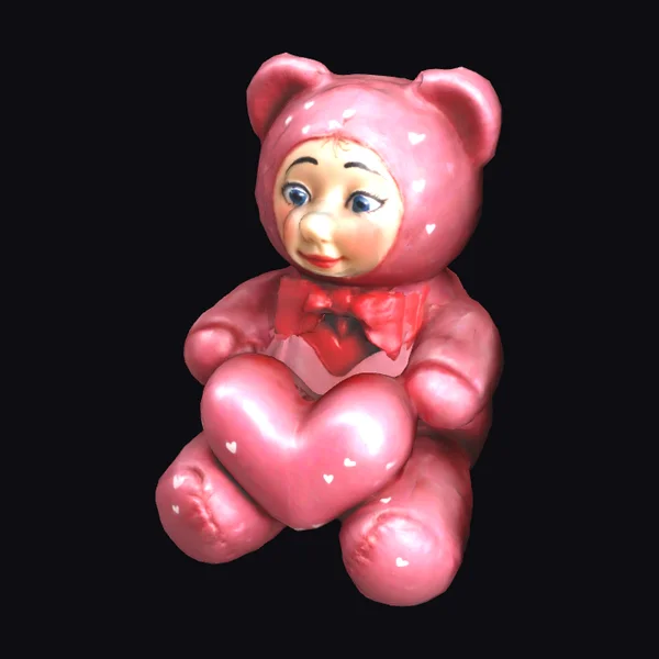 Pink Teddy Girl Figurine
