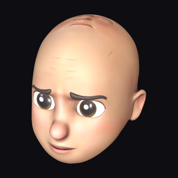 Worried Memoji Face