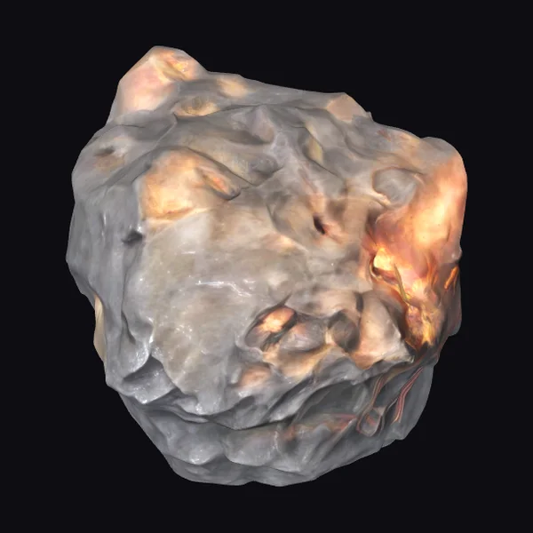 Glowing Meteorite Fragment