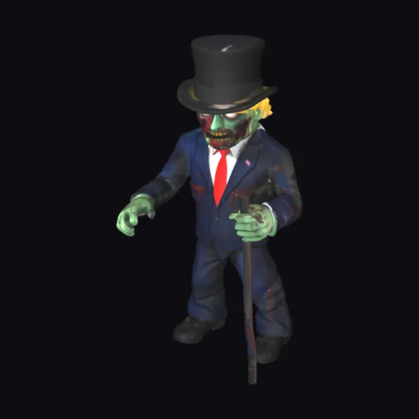Zombie Businessman with Top Hat