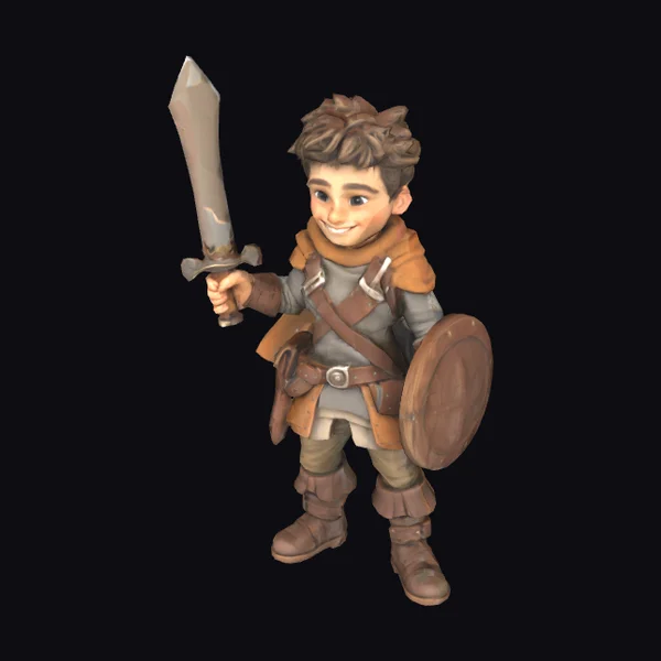 Young Hero with Wooden Sword