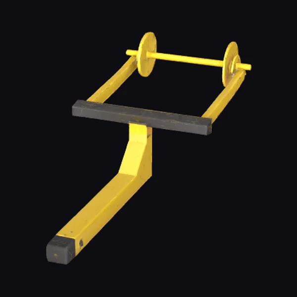 Yellow Weightlifting Apparatus